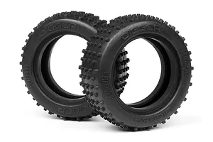 Traxxas 2.2/3.0" Off Road Tyres on Satin Chrome/Red Rims - Glued Wheels 2Pcs