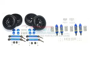 Traxxas 2.2/3.0" Off Road Tyres on Satin Chrome/Red Rims - Glued Wheels 2Pcs
