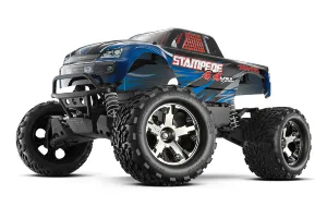 Stampede 4X4 (6708L) TQi™ 2.4GHz Radio System, Velineon® Brushless Power System, Power Cell 4000mAh 2-cell LiPo battery, LiPo Balance Charger, and ProGraphix® painted body (released 2013)