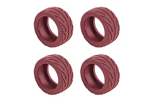Traxxas 2.2/3.0" Off Road Tyres on Satin Chrome/Red Rims - Glued Wheels 2Pcs