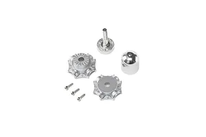 Wheels, wheelie bar, 6061-T6 aluminum (dark titanium-anodized) (2)/ axle, wheelie bar, 6061-T6 aluminum (2)/ 10x15x4 ball bearings (4)
