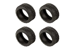 Traxxas 2.2/3.0" Off Road Tyres on Satin Chrome/Red Rims - Glued Wheels 2Pcs