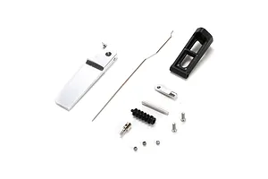 Camber links, front (TUBES charcoal gray-anodized, 7075-T6 aluminum, stronger than titanium) (2) (assembled with rod ends and hollow balls)/ aluminum wrench (1)