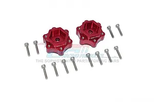 Traxxas 2.2/3.0" Off Road Tyres on Satin Chrome/Red Rims - Glued Wheels 2Pcs