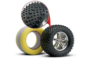 Axial 1.9 Black Rhino Primm Wheels, 12mm Hex, Black, 2pcs