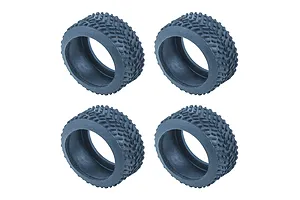 Traxxas 2.2/3.0" Off Road Tyres on Satin Chrome/Red Rims - Glued Wheels 2Pcs