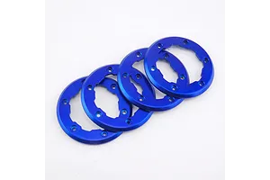 Traxxas 2.2/3.0" Off Road Tyres on Satin Chrome/Red Rims - Glued Wheels 2Pcs