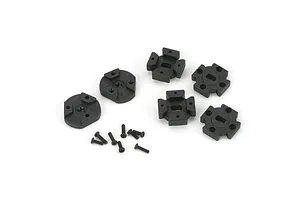 Traxxas 2.2/3.0" Off Road Tyres on Satin Chrome/Red Rims - Glued Wheels 2Pcs