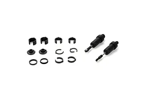 Traxxas 2.2/3.0" Off Road Tyres on Satin Chrome/Red Rims - Glued Wheels 2Pcs