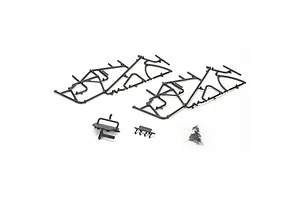 Traxxas 2.2/3.0" Off Road Tyres on Satin Chrome/Red Rims - Glued Wheels 2Pcs