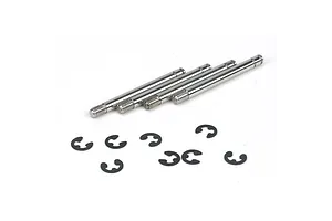 Traxxas 2.2/3.0" Off Road Tyres on Satin Chrome/Red Rims - Glued Wheels 2Pcs