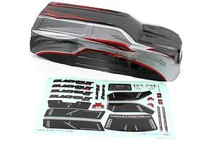 Traxxas 2.2/3.0" Off Road Tyres on Satin Chrome/Red Rims - Glued Wheels 2Pcs