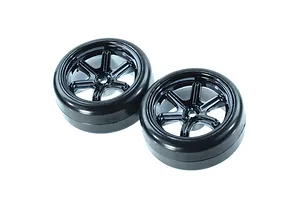 Traxxas 2.2/3.0" Off Road Tyres on Satin Chrome/Red Rims - Glued Wheels 2Pcs