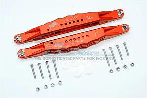 Traxxas 2.2/3.0" Off Road Tyres on Satin Chrome/Red Rims - Glued Wheels 2Pcs