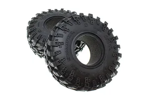 Traxxas 2.2/3.0" Off Road Tyres on Satin Chrome/Red Rims - Glued Wheels 2Pcs