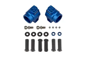 DR10 FT Rear Hub Set, blue aluminum
