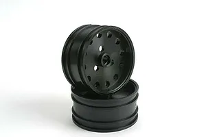 Traxxas 2.2/3.0" Off Road Tyres on Satin Chrome/Red Rims - Glued Wheels 2Pcs