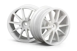 Traxxas 2.2/3.0" Off Road Tyres on Satin Chrome/Red Rims - Glued Wheels 2Pcs