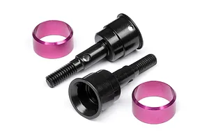 Traxxas 2.2/3.0" Off Road Tyres on Satin Chrome/Red Rims - Glued Wheels 2Pcs