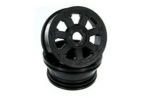 Traxxas 2.2/3.0" Off Road Tyres on Satin Chrome/Red Rims - Glued Wheels 2Pcs