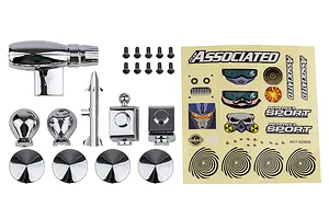 Traxxas 2.2/3.0" Off Road Tyres on Satin Chrome/Red Rims - Glued Wheels 2Pcs