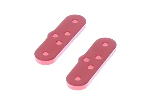 Traxxas 2.2/3.0" Off Road Tyres on Satin Chrome/Red Rims - Glued Wheels 2Pcs