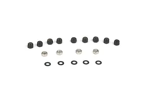 Traxxas 2.2/3.0" Off Road Tyres on Satin Chrome/Red Rims - Glued Wheels 2Pcs