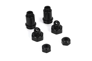 Traxxas 2.2/3.0" Off Road Tyres on Satin Chrome/Red Rims - Glued Wheels 2Pcs