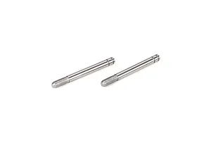 Traxxas 2.2/3.0" Off Road Tyres on Satin Chrome/Red Rims - Glued Wheels 2Pcs