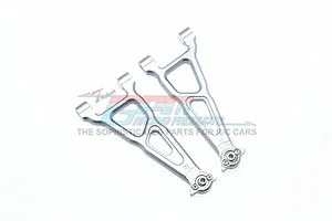 ALUMINUM FRONT UPPER SUSPENSION ARM -2PC SET BR054 - GREY SILVER