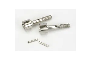 Traxxas 2.2/3.0" Off Road Tyres on Satin Chrome/Red Rims - Glued Wheels 2Pcs