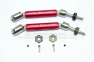 STAINLESS STEEL 304+ALUMINUM REAR CVD DRIVE SHAFT WITH STEEL WHEEL HEX -10PC SET SSLA1277RHA - RED