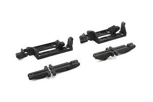 Camber links, front (TUBES charcoal gray-anodized, 7075-T6 aluminum, stronger than titanium) (2) (assembled with rod ends and hollow balls)/ aluminum wrench (1)