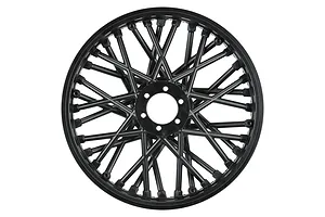 Traxxas 2.2/3.0" Off Road Tyres on Satin Chrome/Red Rims - Glued Wheels 2Pcs