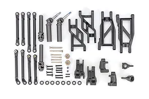 Outer Driveline &amp; Suspension Upgrade Kit, extreme heavy duty, black (fits Rustler® 2WD or Stampede® 2WD)
