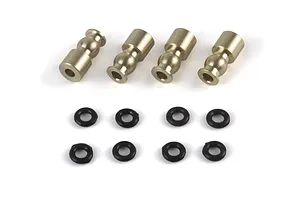 Camber links, front (TUBES charcoal gray-anodized, 7075-T6 aluminum, stronger than titanium) (2) (assembled with rod ends and hollow balls)/ aluminum wrench (1)