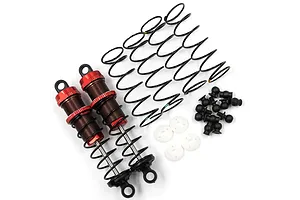 Aluminum Big Bore Go 80mm Damper Set 2pcs for 1/10 RC Offroad Buggy Red