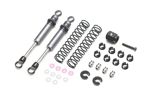 Traxxas 2.2/3.0" Off Road Tyres on Satin Chrome/Red Rims - Glued Wheels 2Pcs