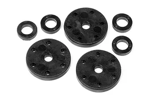 Shock caps, aluminum (gray-anodized), GTX shocks (4)/ spacers (8)
