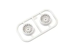 Traxxas 2.2/3.0" Off Road Tyres on Satin Chrome/Red Rims - Glued Wheels 2Pcs