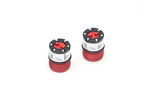 Traxxas 2.2/3.0" Off Road Tyres on Satin Chrome/Red Rims - Glued Wheels 2Pcs