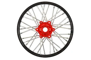 Traxxas 2.2/3.0" Off Road Tyres on Satin Chrome/Red Rims - Glued Wheels 2Pcs