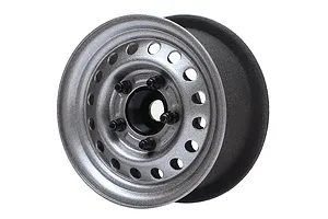 Traxxas 2.2/3.0" Off Road Tyres on Satin Chrome/Red Rims - Glued Wheels 2Pcs