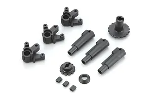 Shock caps, aluminum (gray-anodized), GTX shocks (4)/ spacers (8)