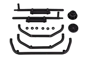 Camber links, front (TUBES charcoal gray-anodized, 7075-T6 aluminum, stronger than titanium) (2) (assembled with rod ends and hollow balls)/ aluminum wrench (1)