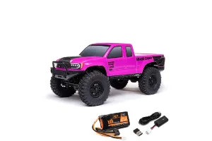 1/24 SCX24 Base Camp 4WD Rock Crawler Brushed RTR with Battery & Charger, Pink