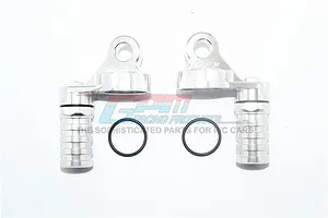 Caster blocks (c-hubs), extreme heavy duty, gray (left &amp; right)/ 3x26mm hinge pins (2)/ 3x15mm BCS (2) (for use with #9182 upgrade kit)