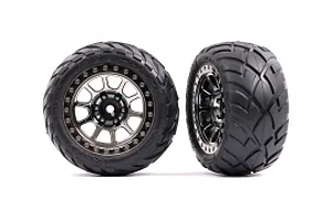 Shock caps, aluminum (gray-anodized), GTX shocks (4)/ spacers (8)