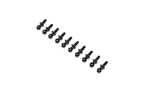 Camber links, front (TUBES charcoal gray-anodized, 7075-T6 aluminum, stronger than titanium) (2) (assembled with rod ends and hollow balls)/ aluminum wrench (1)