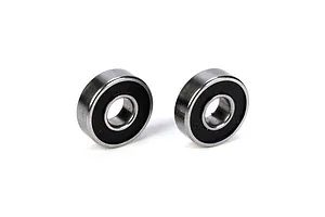 Traxxas 2.2/3.0" Off Road Tyres on Satin Chrome/Red Rims - Glued Wheels 2Pcs